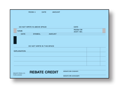 Rebate Credit Voucher | professionally printed by The New Beaver Press